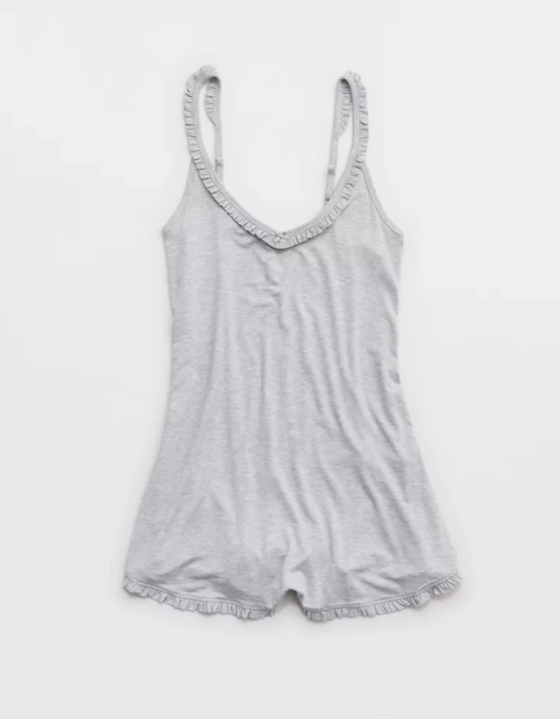 Aerie Real Soft Ruffle Romper