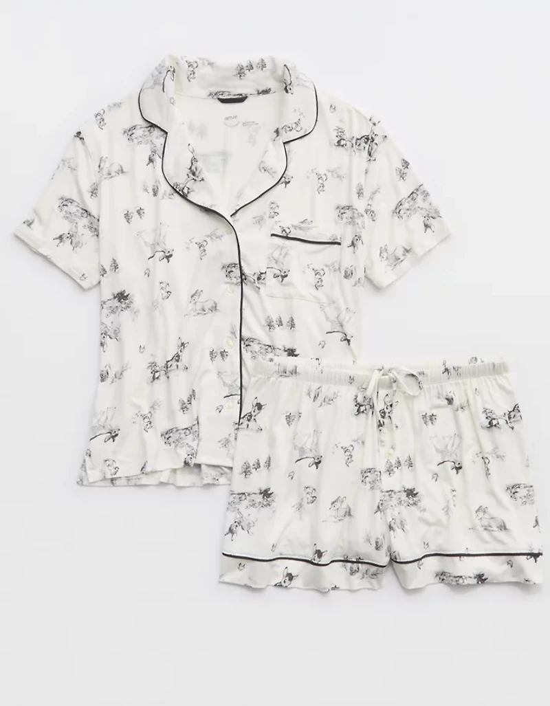 Aerie Real Soft® Disney Piping PJ Set
