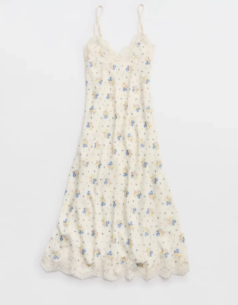 Aerie x Emily + Meritt Satin Slip Dress