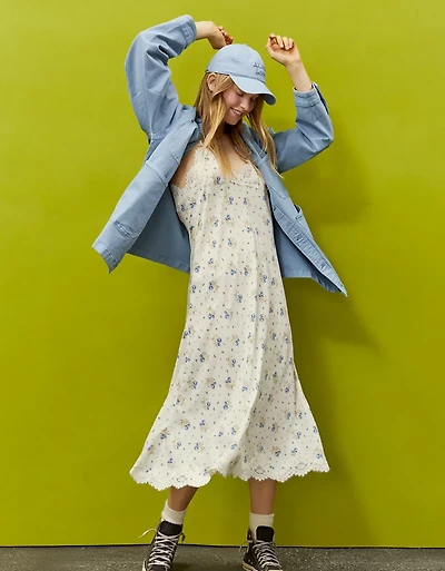 Aerie x Emily + Meritt Satin Slip Dress