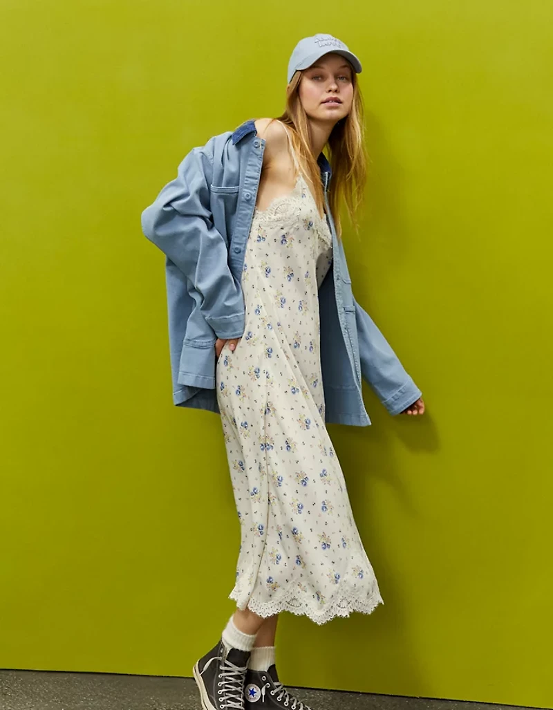 Aerie x Emily + Meritt Satin Slip Dress