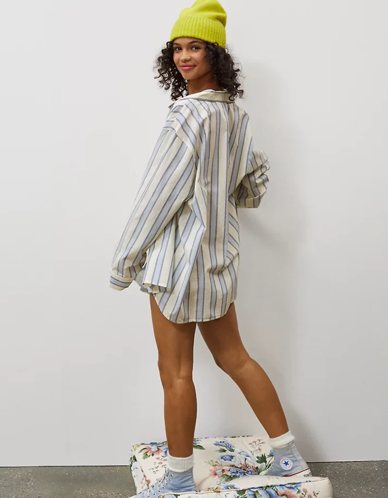 Aerie x Emily + Meritt Cotton Club Stripe Long Sleeve Top