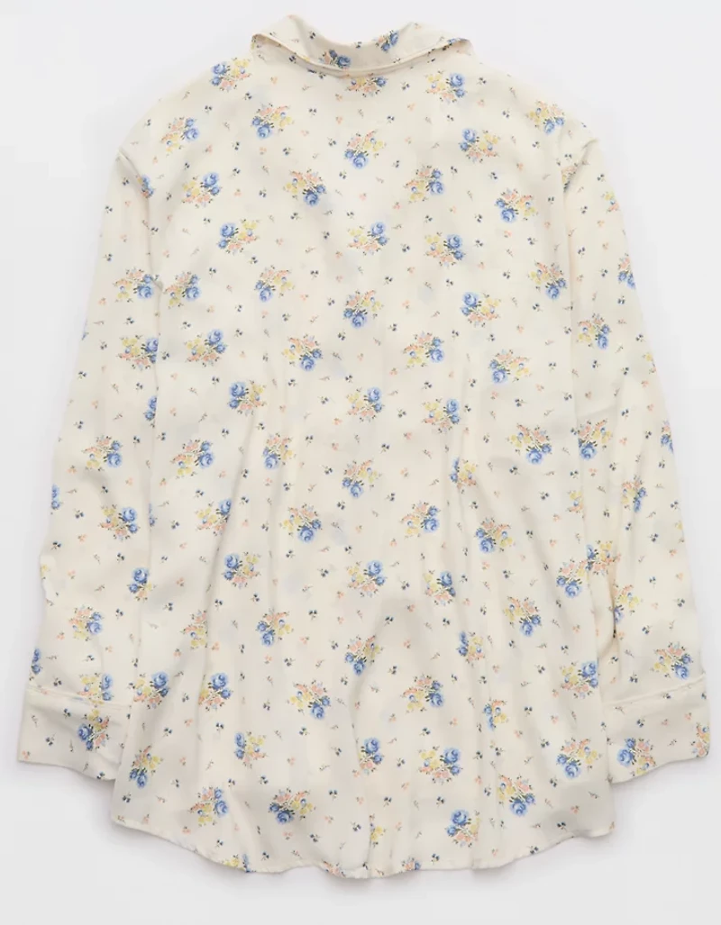 Aerie x Emily + Meritt Satin Floral Print Top