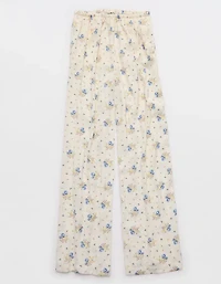 Aerie x Emily + Meritt Satin Floral Print Pant