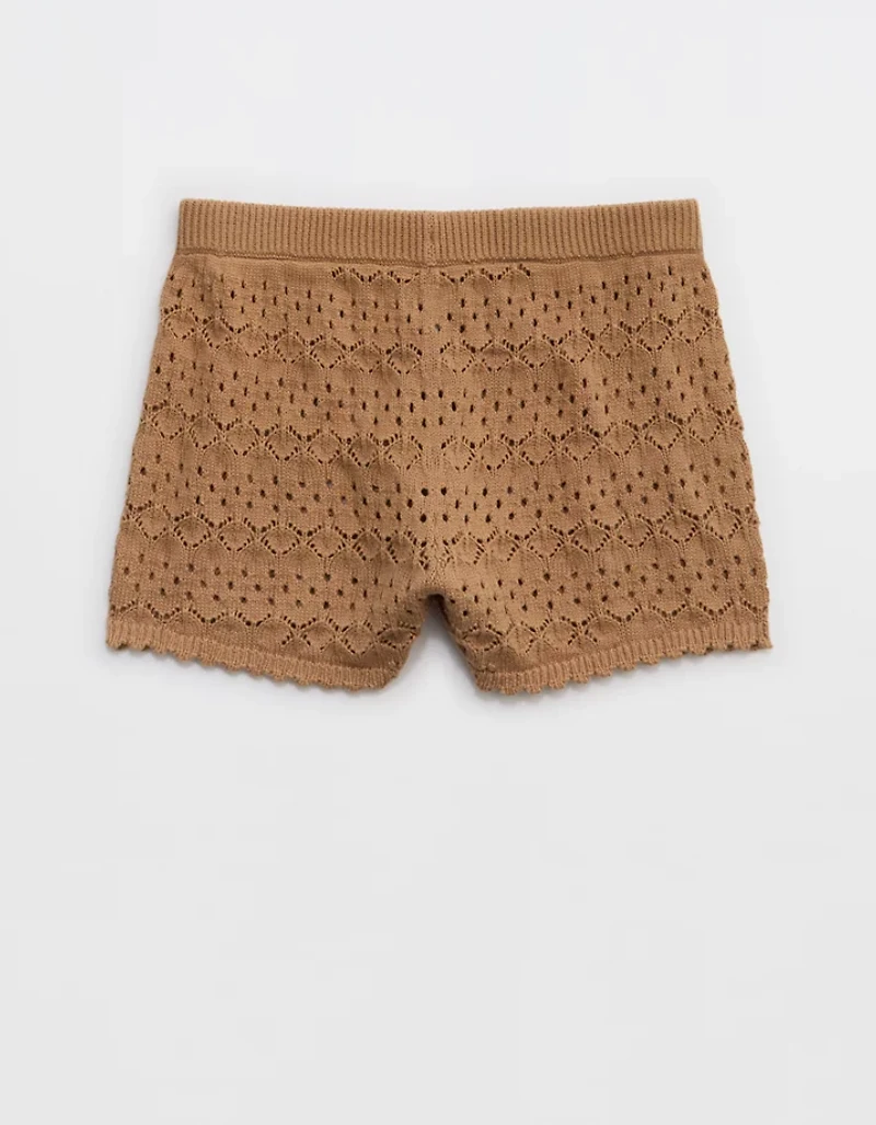 Aerie Open-Knit Hot Short