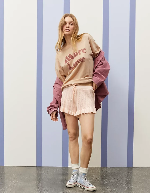 Aerie x Emily + Meritt Pointelle Sweater Short