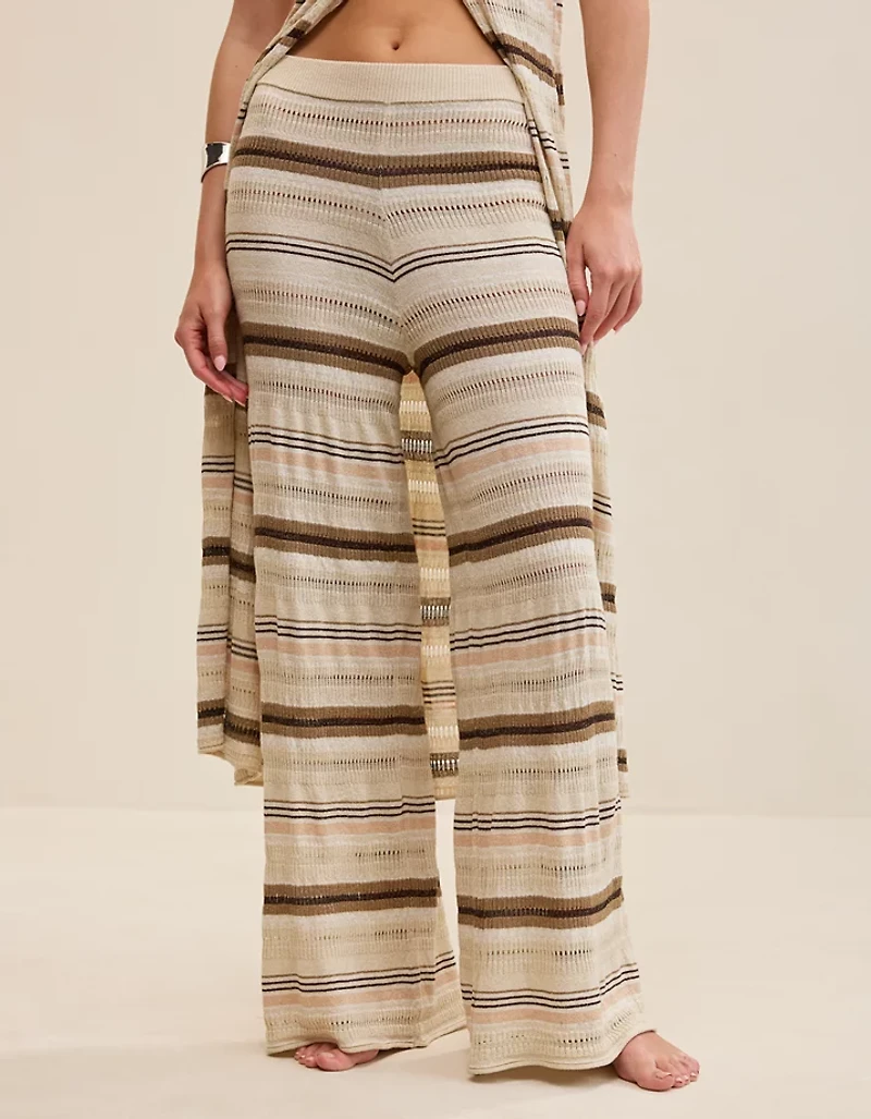 Aerie Open Knit Shimmer Pant