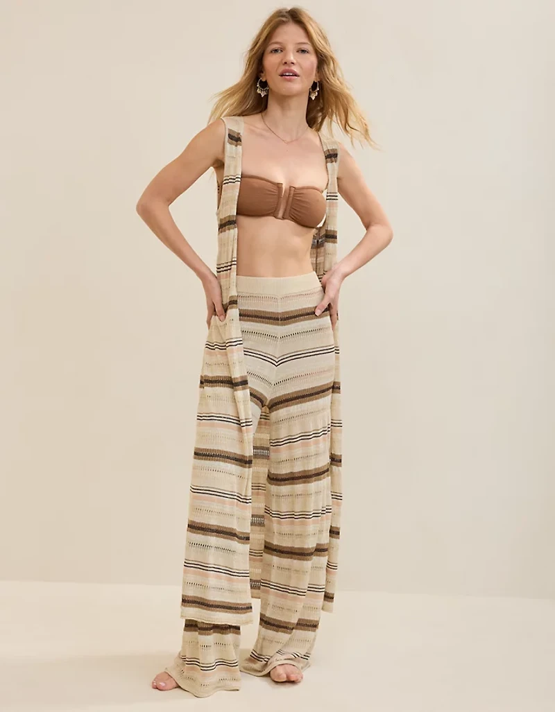Aerie Open Knit Shimmer Pant