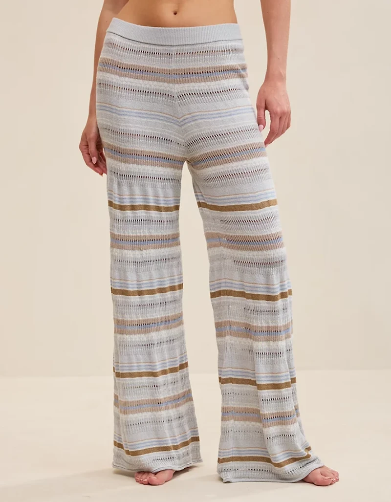 Aerie Open Knit Shimmer Pant