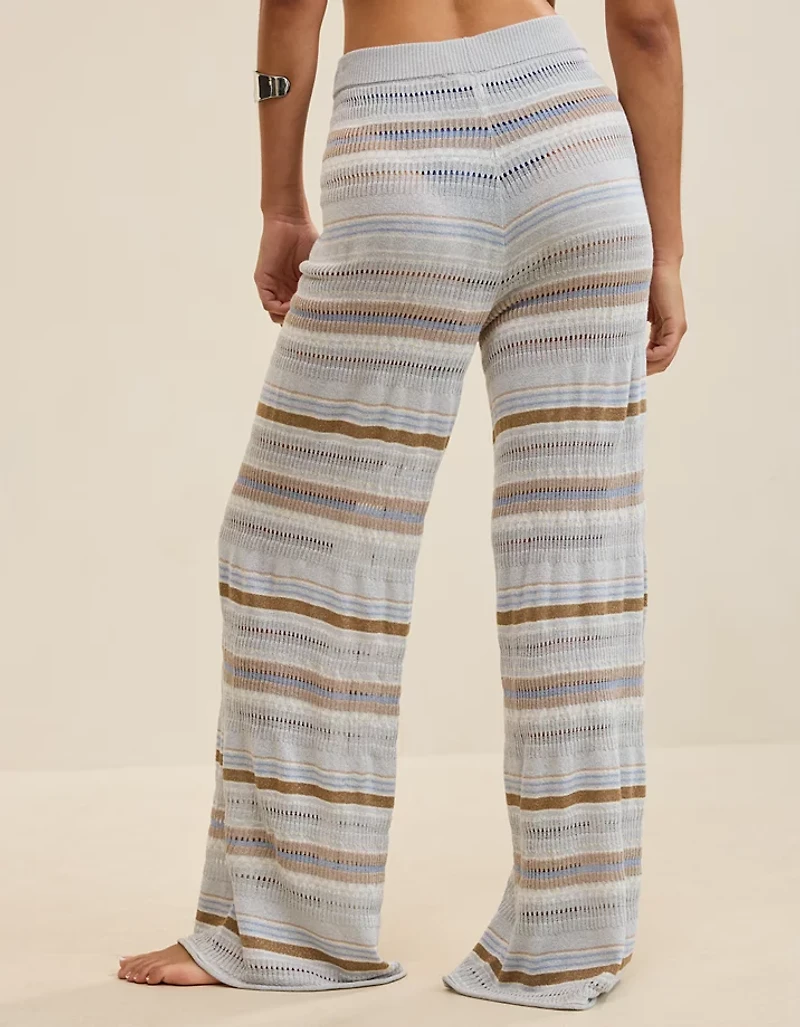 Aerie Open Knit Shimmer Pant