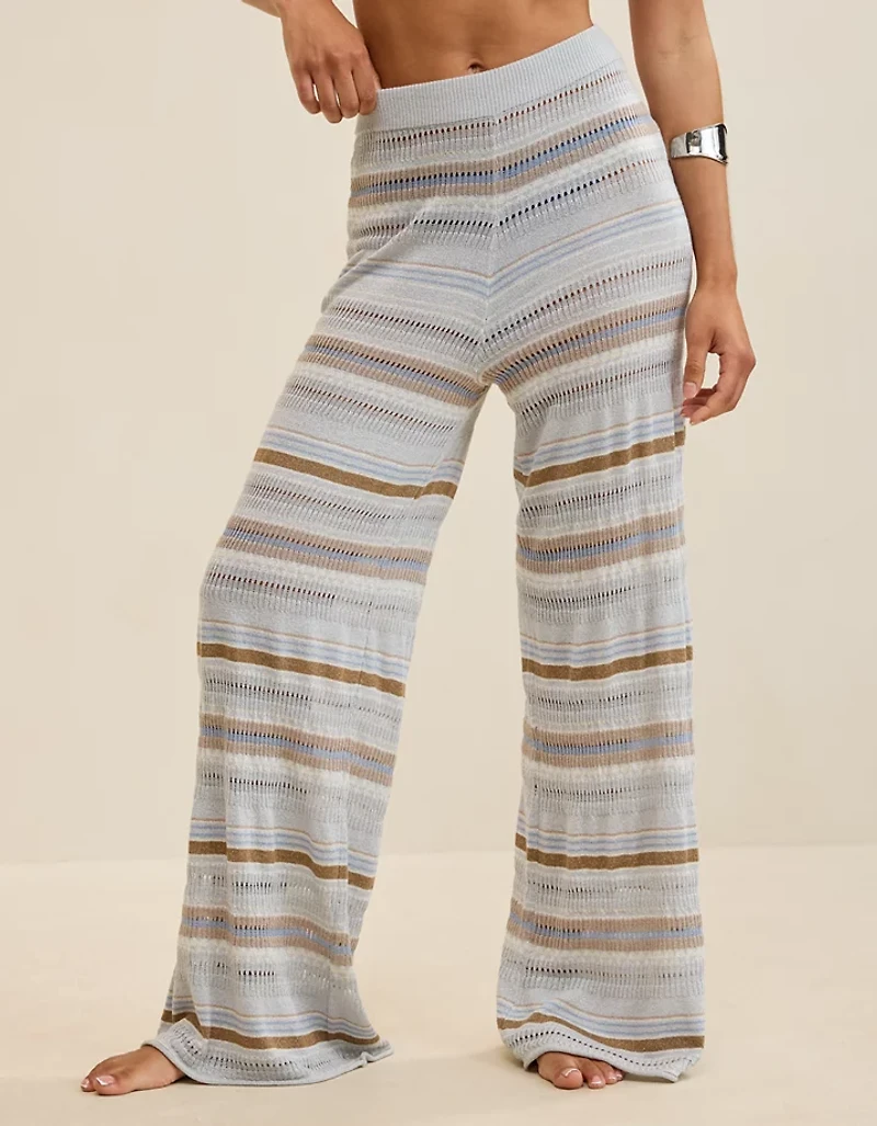 Aerie Open Knit Shimmer Pant