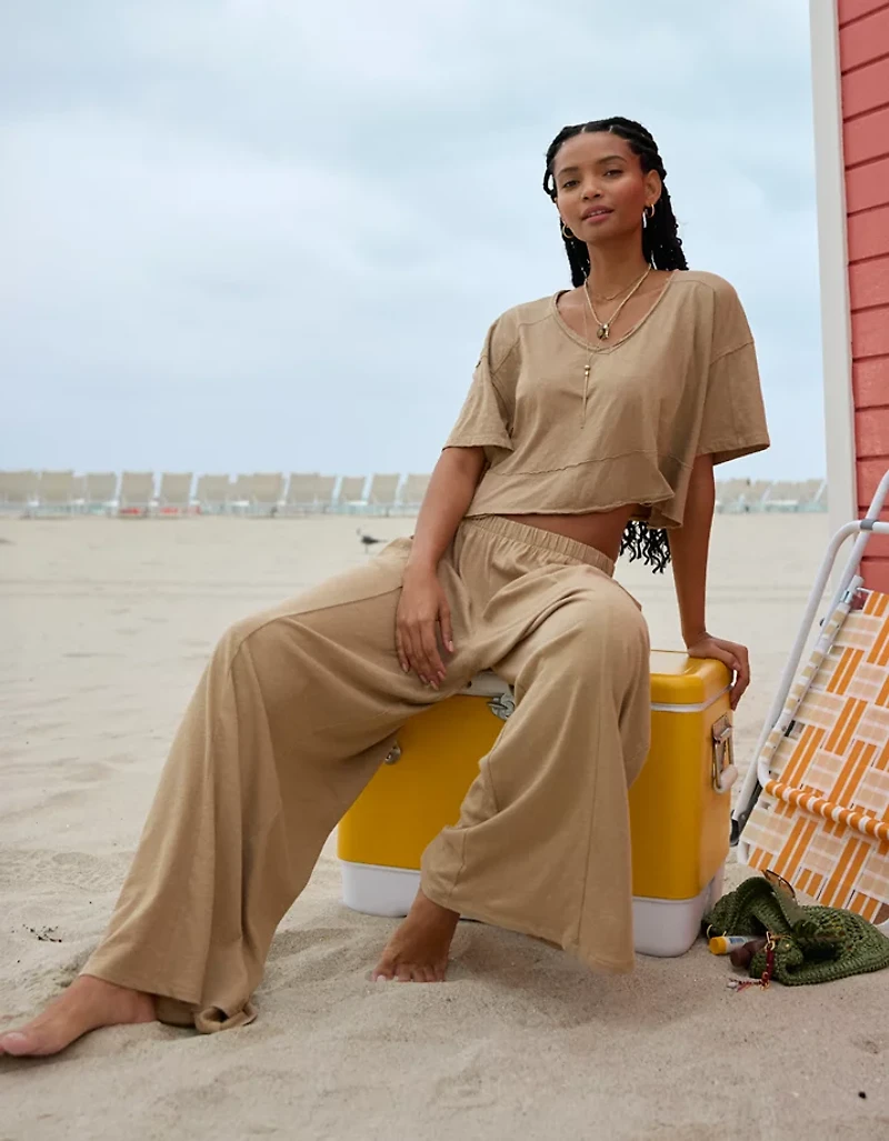Aerie Happiest Wide Leg Pant