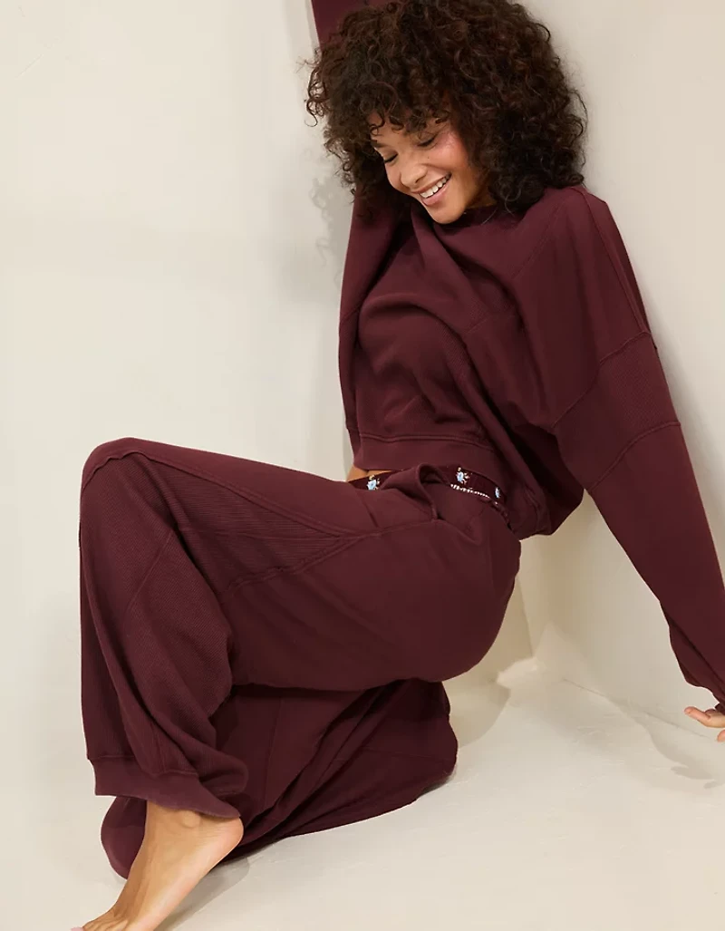 Aerie Unwind Waffle Jogger