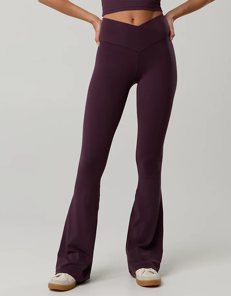 OFFLINE By Aerie Real Me High Waisted Crossover Flare Legging