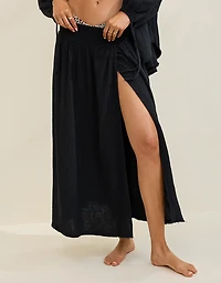 Aerie Faux Wrap Cover Up Maxi Skirt