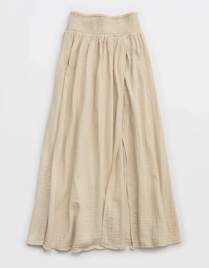 Aerie Faux Wrap Cover Up Maxi Skirt