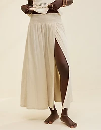 Aerie Faux Wrap Cover Up Maxi Skirt