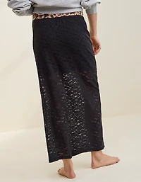 Aerie Vintage Lace Midi Skirt