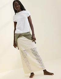Aerie Vintage Lace Midi Skirt