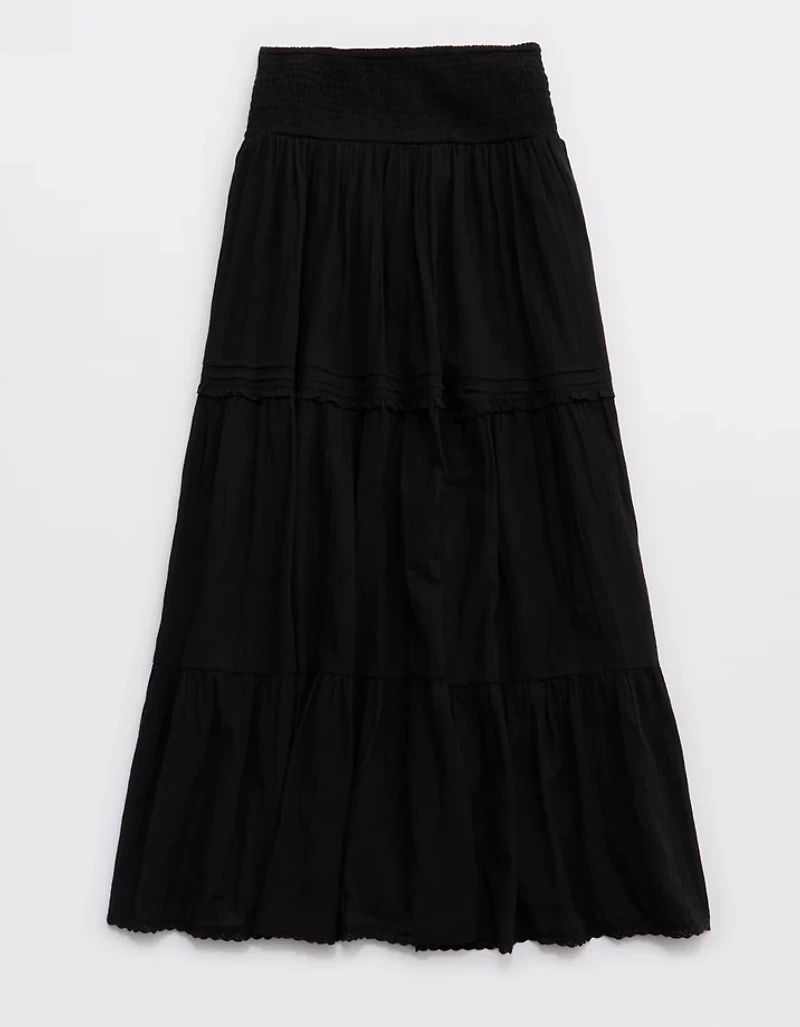 Aerie Boho Button Maxi Skirt