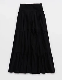 Aerie Boho Button Maxi Skirt