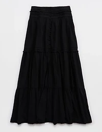 Aerie Boho Button Maxi Skirt