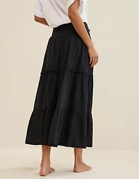 Aerie Boho Button Maxi Skirt