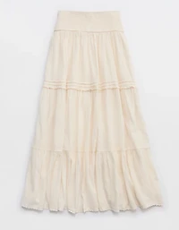 Aerie Boho Button Maxi Skirt