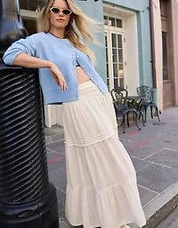 Aerie Boho Button Maxi Skirt