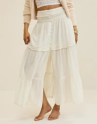 Aerie Boho Button Maxi Skirt