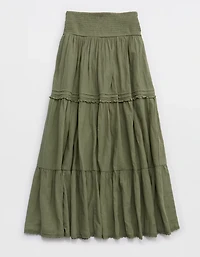 Aerie Boho Button Maxi Skirt
