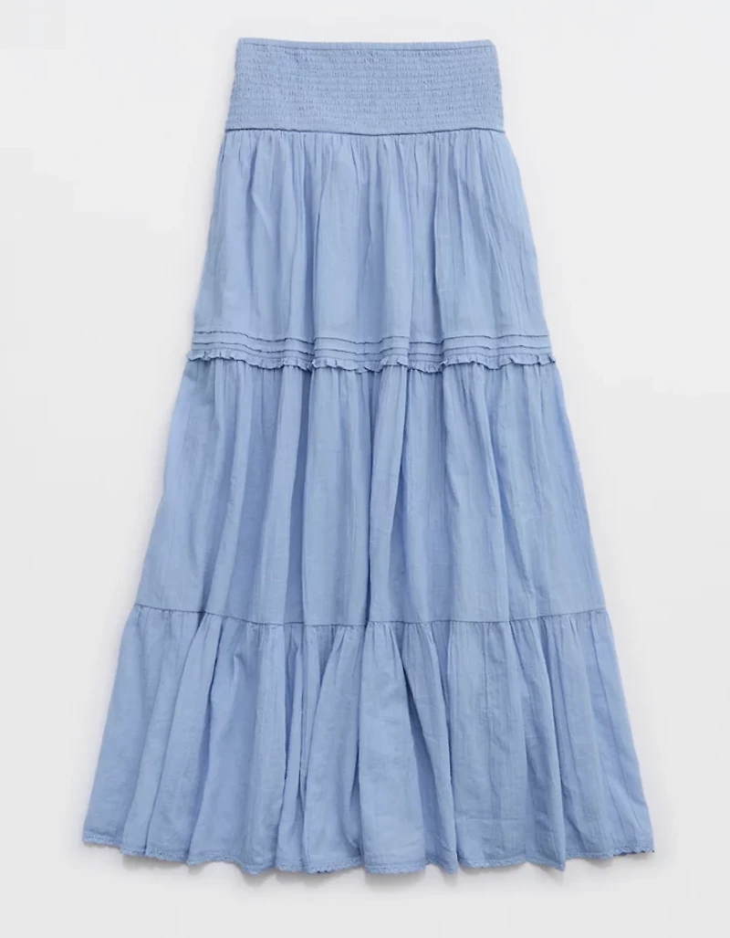 Aerie Boho Button Maxi Skirt