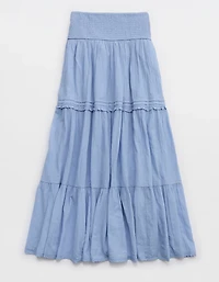 Aerie Boho Button Maxi Skirt