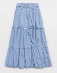 Aerie Boho Button Maxi Skirt