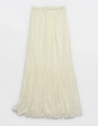 Aerie Tiered Lace Maxi Skirt