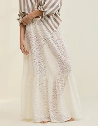 Aerie Tiered Lace Maxi Skirt