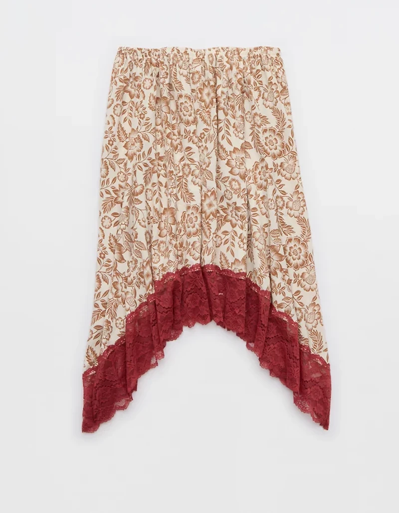 Aerie Handkerchief Midi Skirt