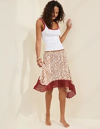 Aerie Handkerchief Midi Skirt