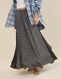 Aerie Satin Maxi Skirt