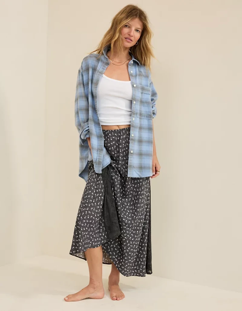 Aerie Satin Maxi Skirt