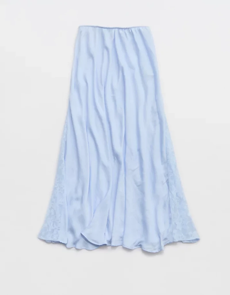 Aerie Satin Maxi Skirt