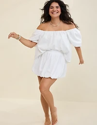 Aerie Seersucker Bubble Mini Skirt