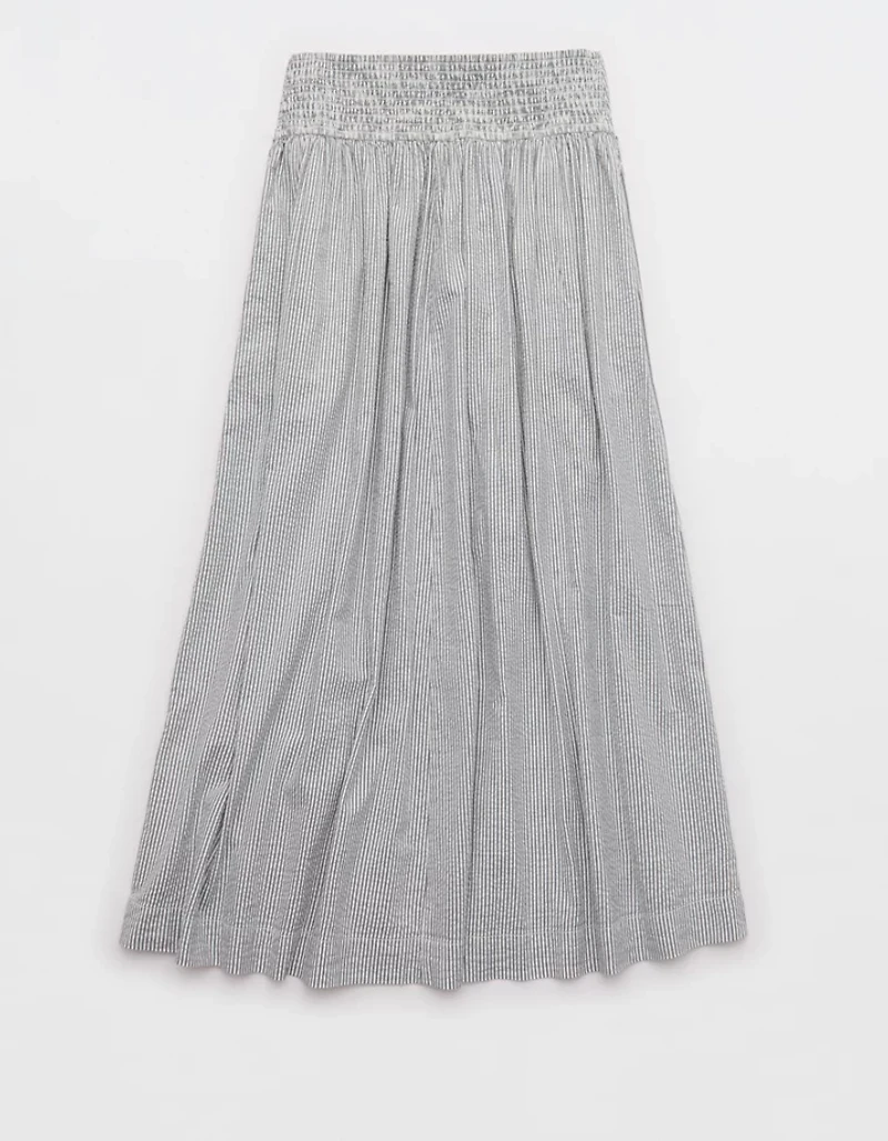Aerie Seersucker Midaxi Skirt