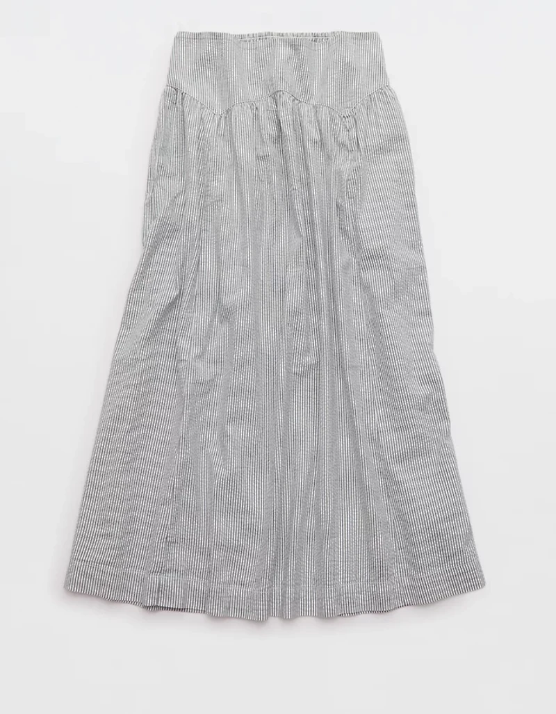 Aerie Seersucker Midaxi Skirt