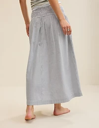 Aerie Seersucker Midaxi Skirt