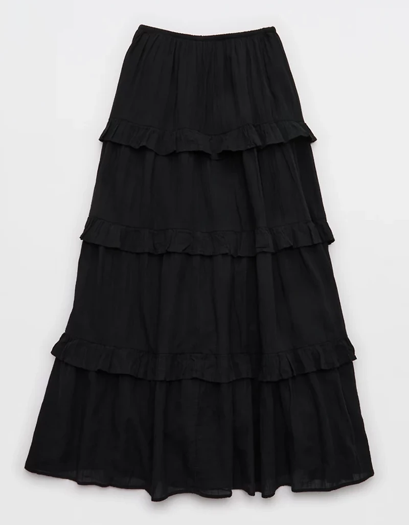 Aerie Ready To Ruffle Tiered Midaxi Skirt