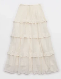 Aerie Ready To Ruffle Tiered Midaxi Skirt