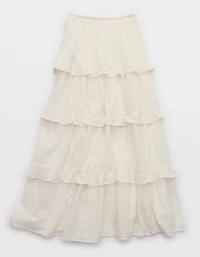 Aerie Ready To Ruffle Tiered Midaxi Skirt