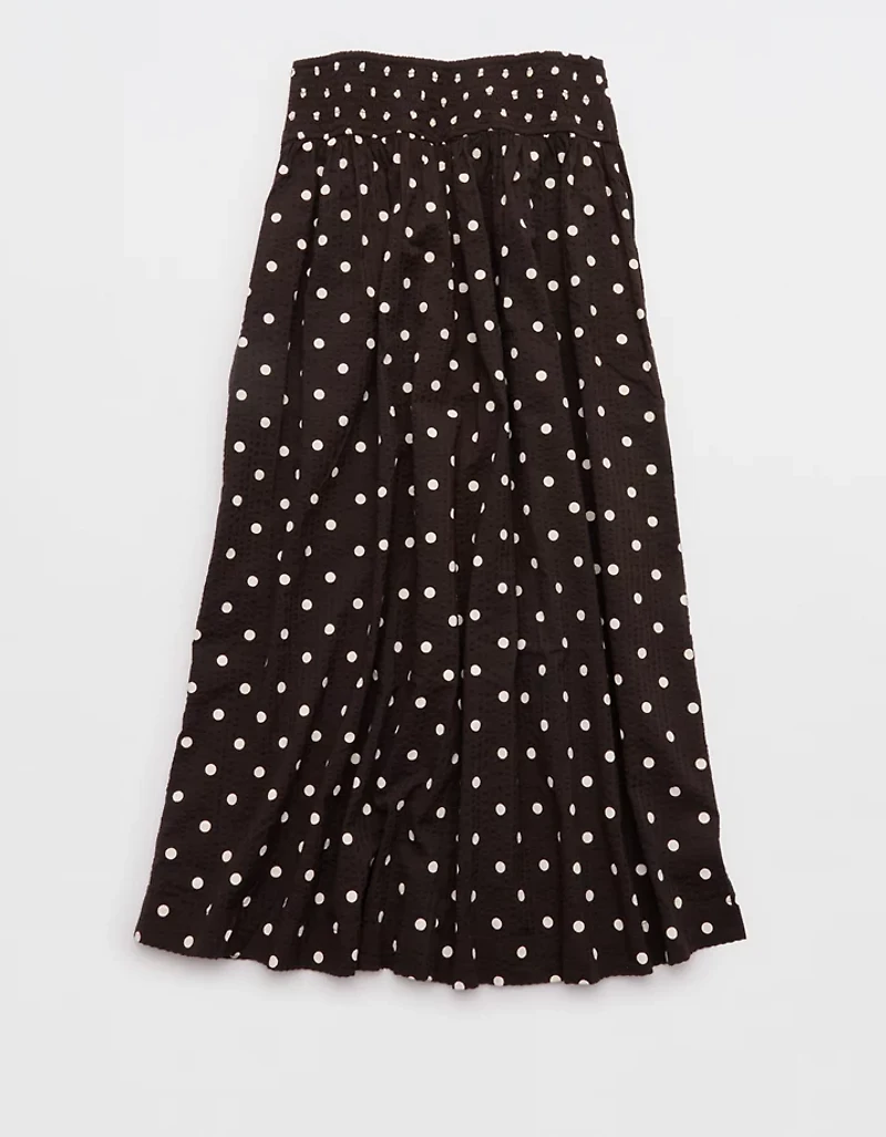 Aerie Seersucker Midaxi Skirt