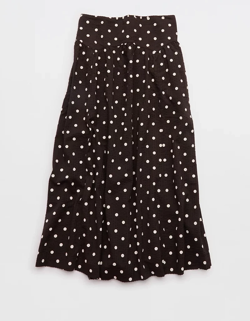 Aerie Seersucker Midaxi Skirt